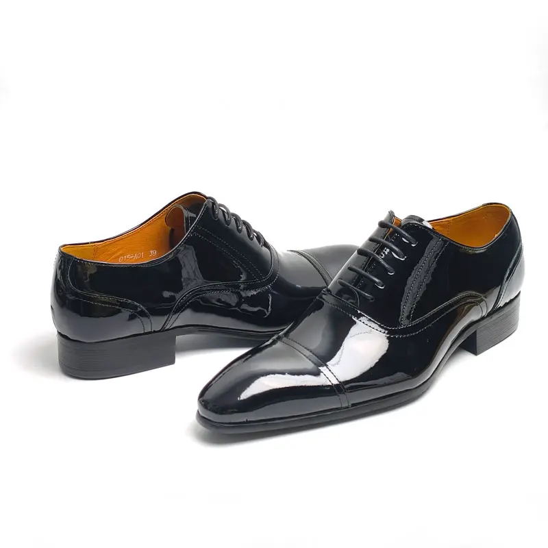 Trendy Men Shoes Handmade Patented Leather Fashion Business Office Work Shoes 2025 Lace Up Comfortable Formal Shoe For Gentleman
Trendy Men Shoes Handmade Patented Leather Fashion Business Office Work Shoes 2025 Lace Up Comfortable Formal Shoe For Gentleman