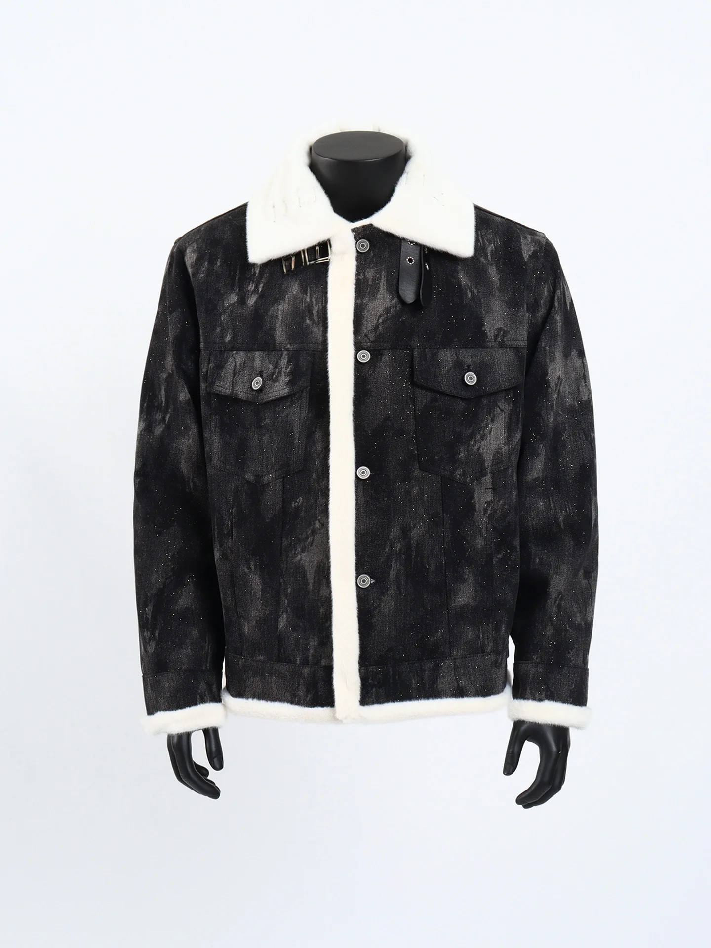 Starlit Luxury Retro Fake Fur Denim Jacket Men's Autumn Winter Thickened Cotton Coat Integrated Leather And Fur Jacket
Starlit Luxury Retro Fake Fur Denim Jacket Men's Autumn Winter Thickened Cotton Coat Integrated Leather And Fur Jacket