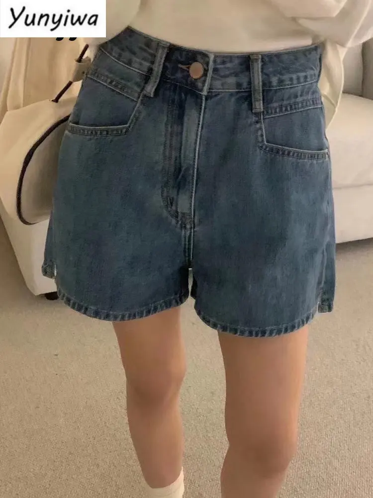Jeans Shorts for Women Blue High Waisted Cut A-Line Washed Jeans Korean Casual Wide Pants Female
Jeans Shorts for Women Blue High Waisted Cut A-Line Washed Jeans Korean Casual Wide Pants Female