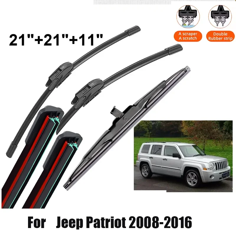 Car Wiper For Jeep Patriot 2008-2016 Front Rear Wiper Blades Brushes Cutter Auto Accessories Mute 2012 2013 2014 2015
Car Wiper For Jeep Patriot 2008-2016 Front Rear Wiper Blades Brushes Cutter Auto Accessories Mute 2012 2013 2014 2015