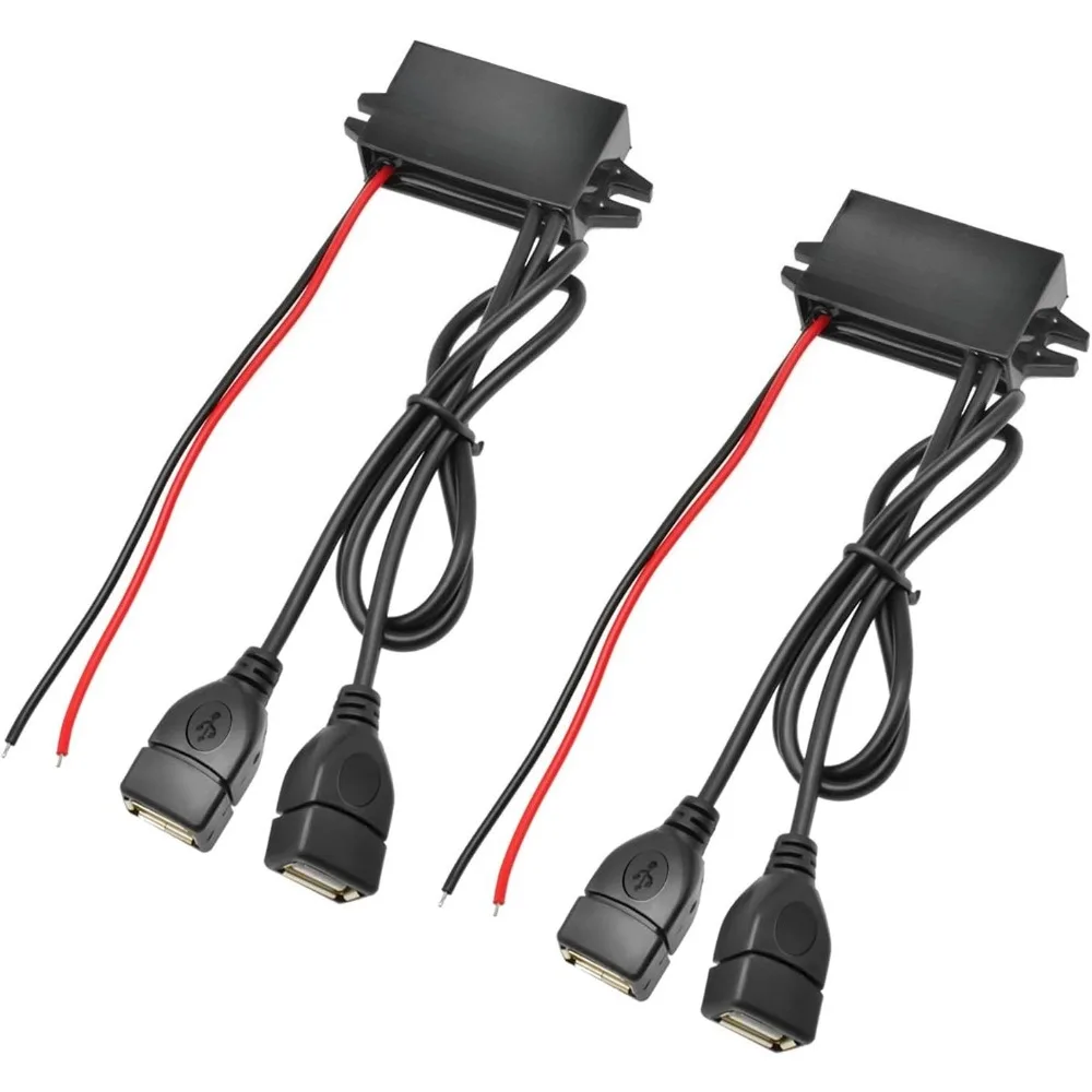 DC To DC 12V 24V To 5V 3A 15W Dual USB Port Converter Adapter Buck Module For Car Power Golf Cart Scooters Motors LCD TV LED Ect
DC To DC 12V 24V To 5V 3A 15W Dual USB Port Converter Adapter Buck Module For Car Power Golf Cart Scooters Motors LCD TV LED Ect