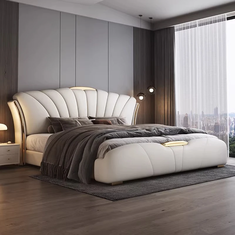 Современная двуспальная кровать с изголовьем в стиле минимализм, роскошная, с обивкой, размера King, с местом для хранения, мебель для дома
Современная двуспальная кровать с изголовьем в стиле минимализм, роскошная, с обивкой, размера King, с местом для хранения, мебель для дома