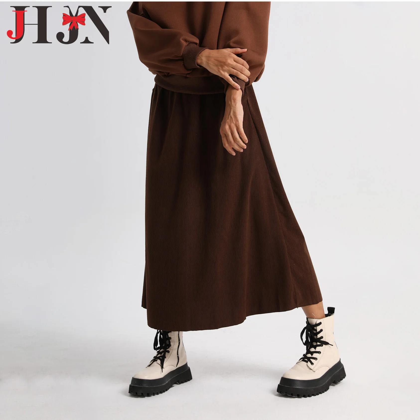 JHJN New Woman Chocolate Skirts Solid Casual Midi Dress Elastic Waist Long Skirt Velvet Warmth Loose Female Frock Regulai Fit
JHJN New Woman Chocolate Skirts Solid Casual Midi Dress Elastic Waist Long Skirt Velvet Warmth Loose Female Frock Regulai Fit