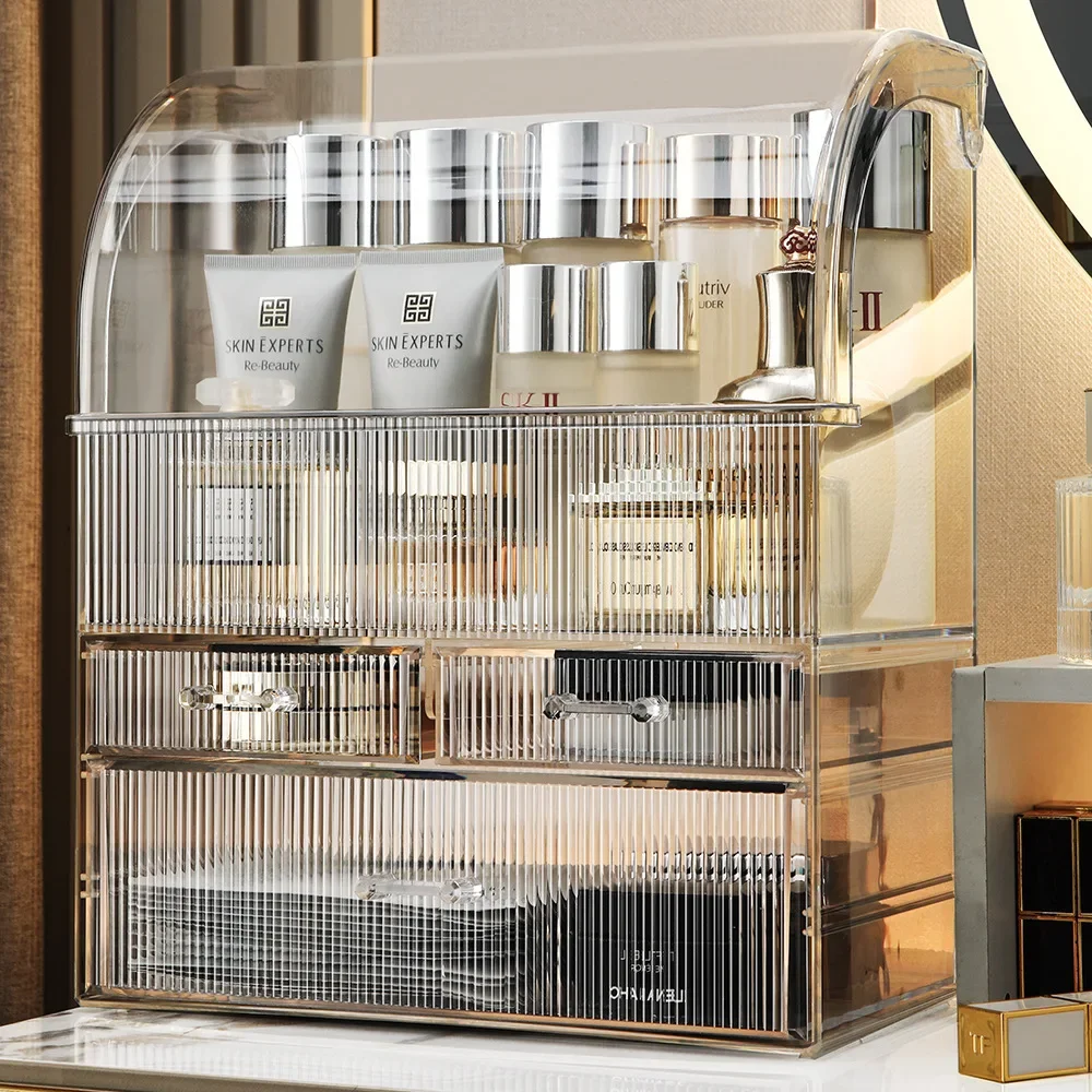 Cosmetic Storage Box Makeup Organizer Box Desktop Perfume Rack Skin Care Storage Stand Nail Brush Dustproof Holder 
Cosmetic Storage Box Makeup Organizer Box Desktop Perfume Rack Skin Care Storage Stand Nail Brush Dustproof Holder