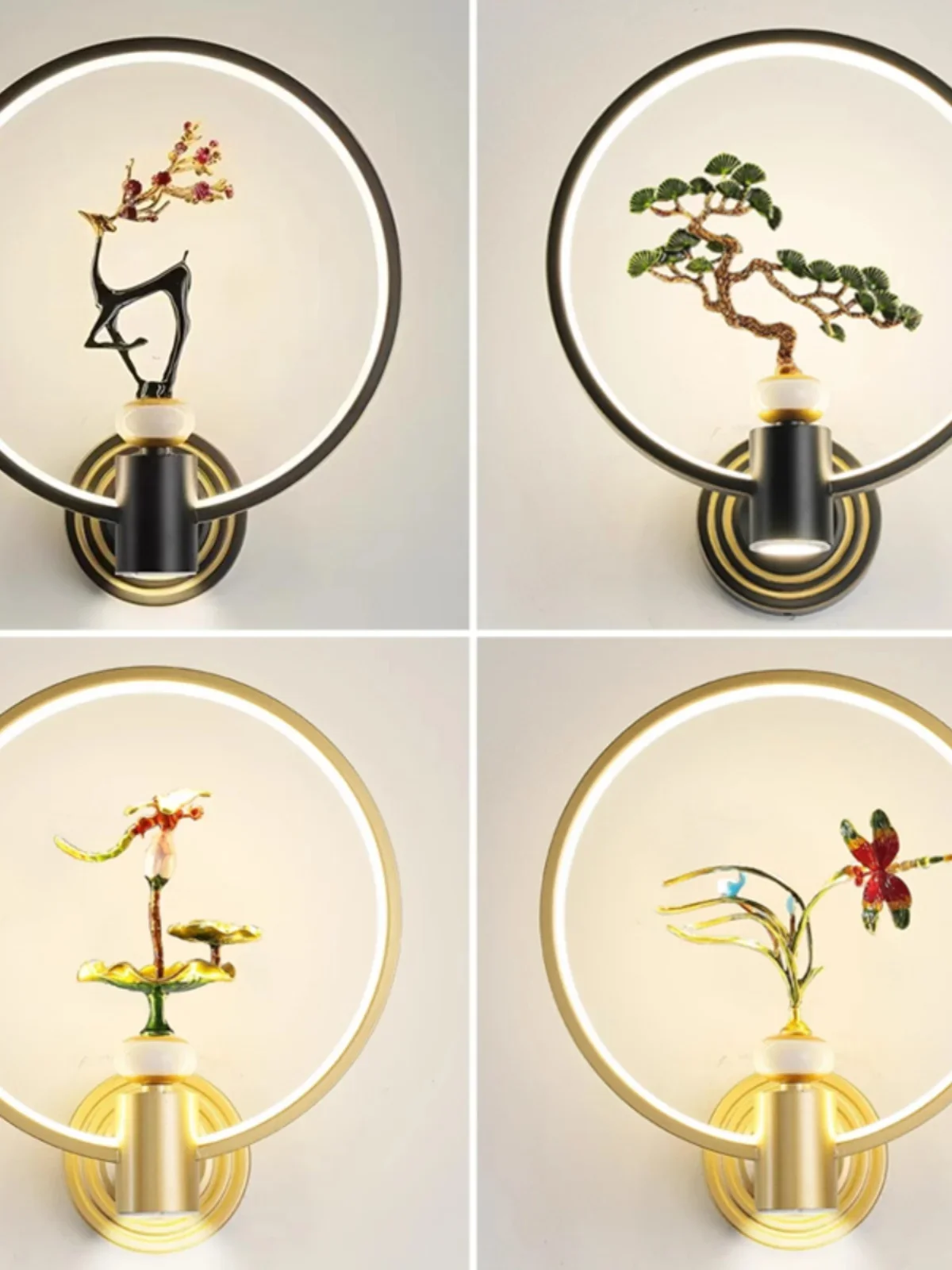 New Chinese style round wall lamp with spotlights villa hotel corridor lamp living room TV background wall lamp bedroom bedside
New Chinese style round wall lamp with spotlights villa hotel corridor lamp living room TV background wall lamp bedroom bedside