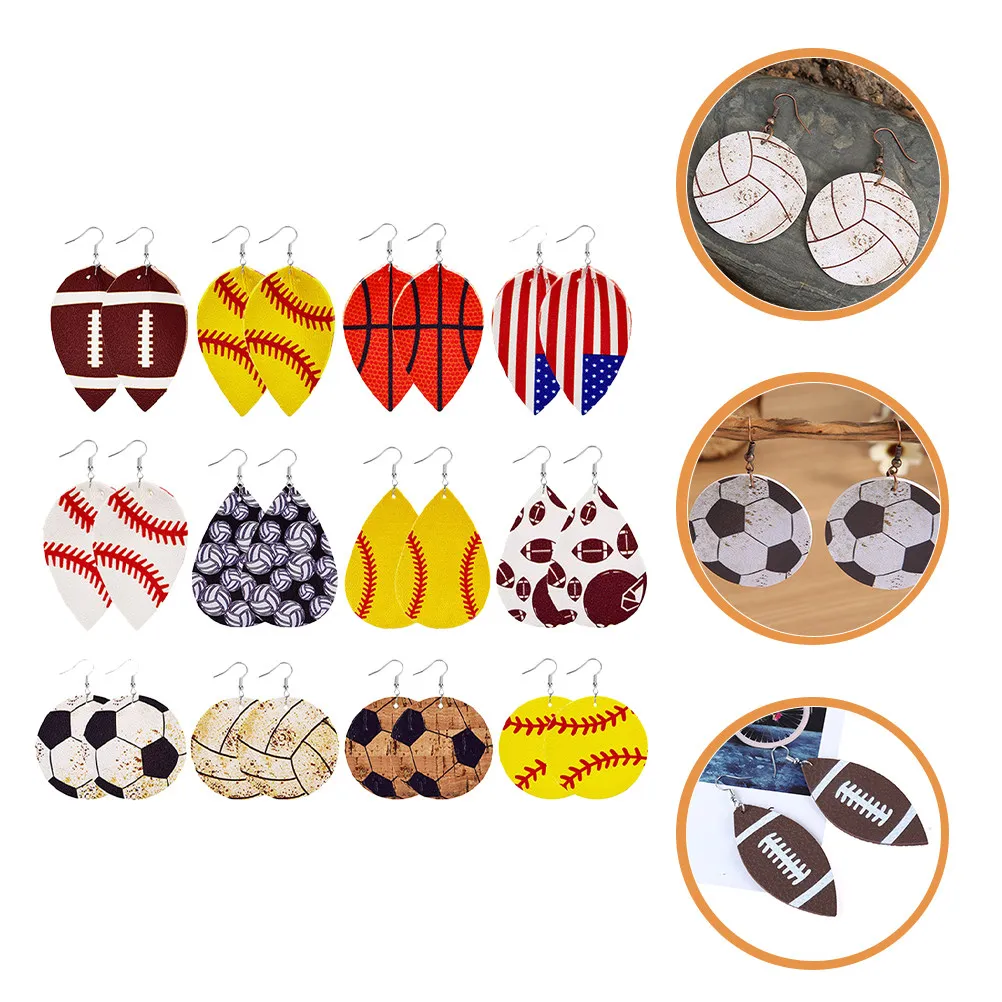 12Pairs Sports Theme Baseball Earrings Dangle Earrings Teardrop Shape Elegant Lightweight Sporty Style Jewelry Gifts
12Pairs Sports Theme Baseball Earrings Dangle Earrings Teardrop Shape Elegant Lightweight Sporty Style Jewelry Gifts