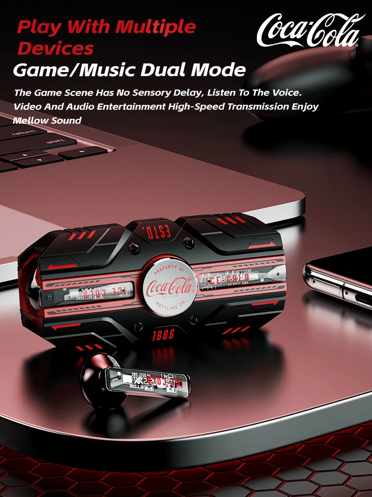 Coca-Cola New TWS Headset Wireless Earphones Bluetooth Headphones Sport Stereo Fone Bluetooth Earbuds for Xiaomi Huawei iPhone
Coca-Cola New TWS Headset Wireless Earphones Bluetooth Headphones Sport Stereo Fone Bluetooth Earbuds for Xiaomi Huawei iPhone