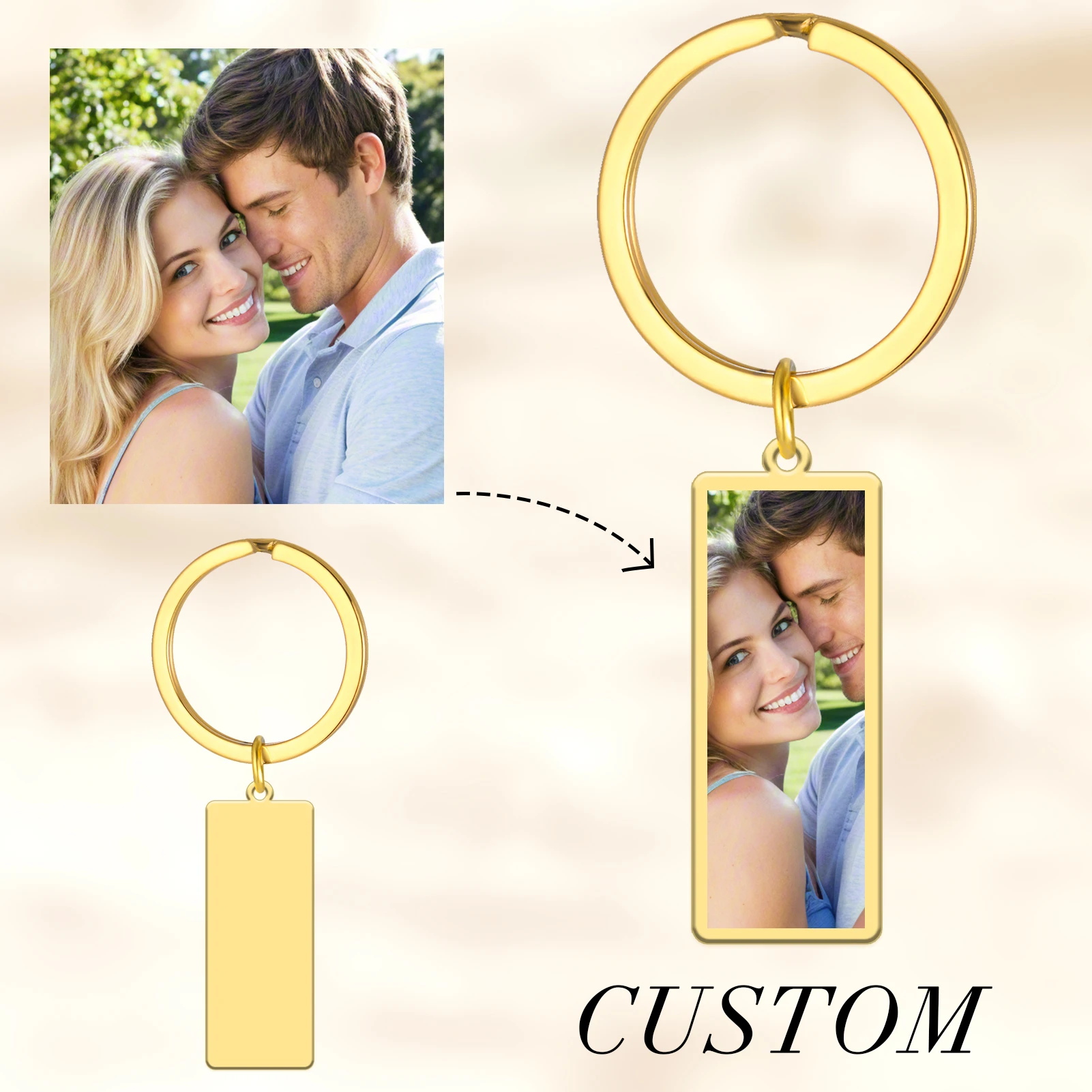 Rectangular Photo Keychain Custom Exclusive Use Preserves Happy Moments Lock Warm Beautiful Moments Life Suitable Friends Family
Rectangular Photo Keychain Custom Exclusive Use Preserves Happy Moments Lock Warm Beautiful Moments Life Suitable Friends Family