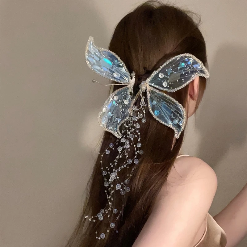 Women Fashion Butterfly Bead Tassel Hair Pins For Girl Hair Clip Side Clip Korean Simple Jewelry Accessories
Women Fashion Butterfly Bead Tassel Hair Pins For Girl Hair Clip Side Clip Korean Simple Jewelry Accessories