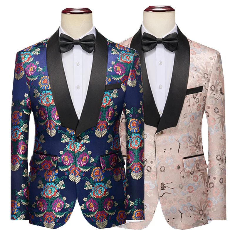 Fashion Brand Men's Jacquard Suit Slim Fit Jacket , Male Luxury Floral Blazers Suitable for Weddings, Dances, Parties Event
Fashion Brand Men's Jacquard Suit Slim Fit Jacket , Male Luxury Floral Blazers Suitable for Weddings, Dances, Parties Event