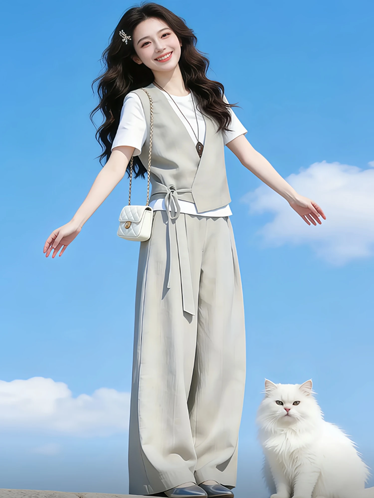 Casual Loose Women's Three-Piece Set Summer 2026 New Style Preppy T-Shirt Vest Wide Leg Pants Comfortable Breathable Fashion
Casual Loose Women's Three-Piece Set Summer 2026 New Style Preppy T-Shirt Vest Wide Leg Pants Comfortable Breathable Fashion