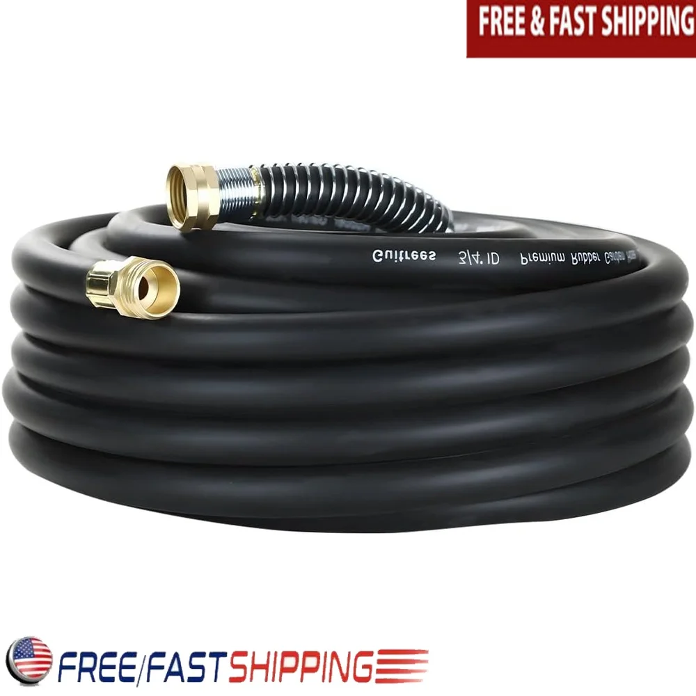 25FT Heavy Duty Rubber Garden Hose 200psi Burst 1000psi High Pressure Durable Five Layer Construction Kink Resistant Reliable
25FT Heavy Duty Rubber Garden Hose 200psi Burst 1000psi High Pressure Durable Five Layer Construction Kink Resistant Reliable