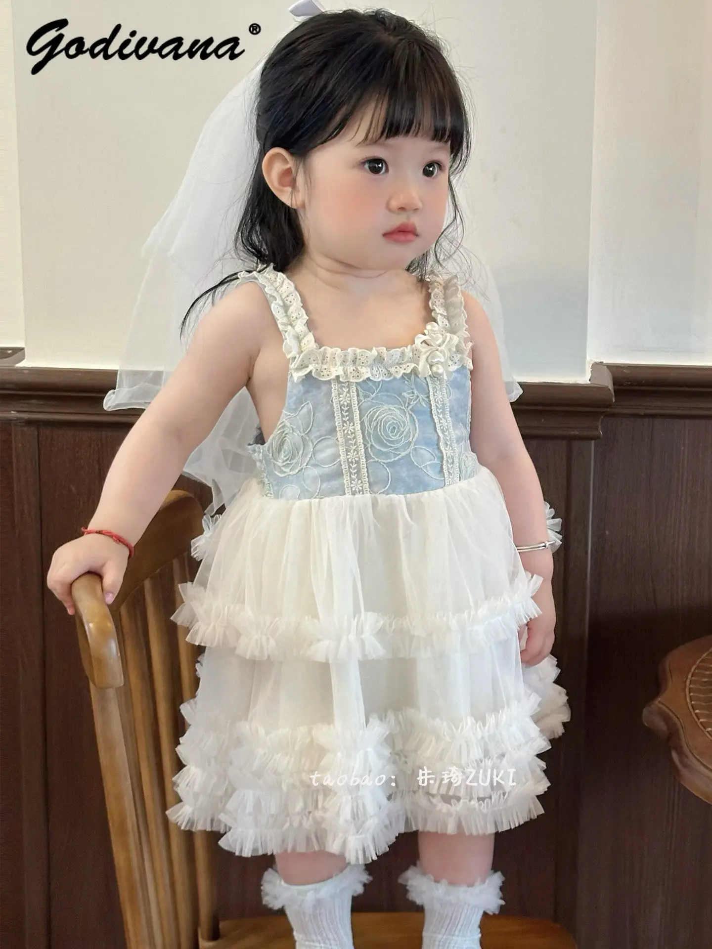 Sweet Baby Girls 2026 New Summer Princess Spaghetti Strap Tulle Tutu Dress Kids Blue Lace Ruffle Trim Birthday Party Daily Dress
Sweet Baby Girls 2026 New Summer Princess Spaghetti Strap Tulle Tutu Dress Kids Blue Lace Ruffle Trim Birthday Party Daily Dress