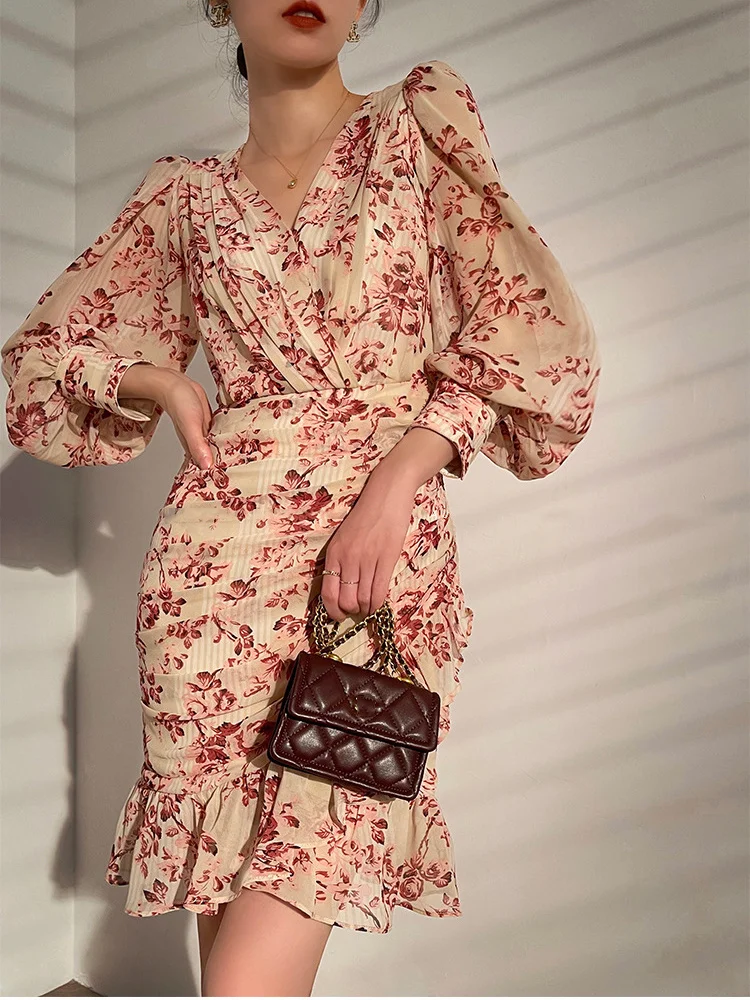 2022 Spring Autumn New Dress Printing Elegant Loose Women V Neck Long Sleeve High Waist Temperament Dresses Female
2022 Spring Autumn New Dress Printing Elegant Loose Women V Neck Long Sleeve High Waist Temperament Dresses Female