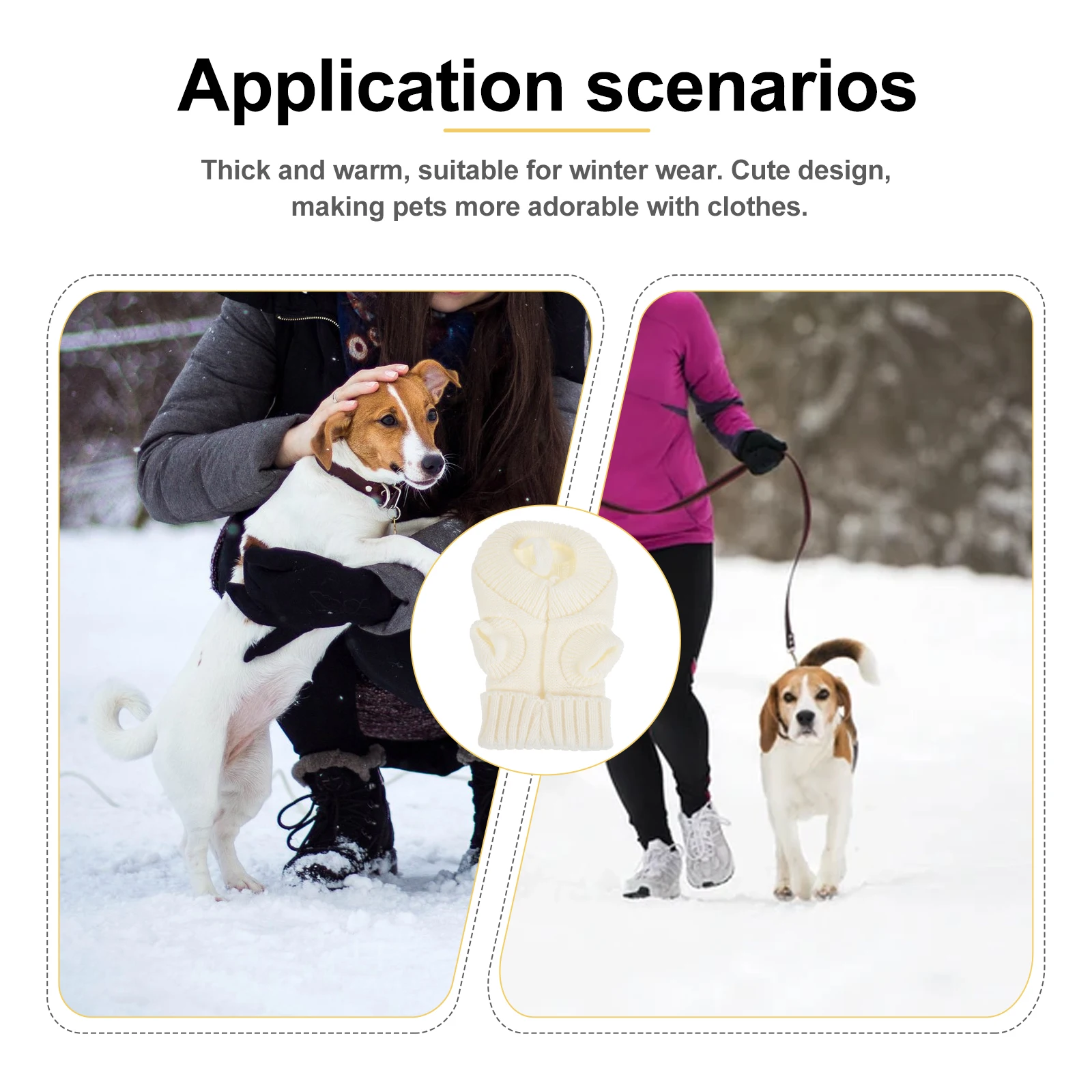 Warm Pet Sweater Puppy Dog Clothes Small Size Winter Cream Color Vest Comfortable Sweatshirt Winter Costumes for Dogs
Warm Pet Sweater Puppy Dog Clothes Small Size Winter Cream Color Vest Comfortable Sweatshirt Winter Costumes for Dogs