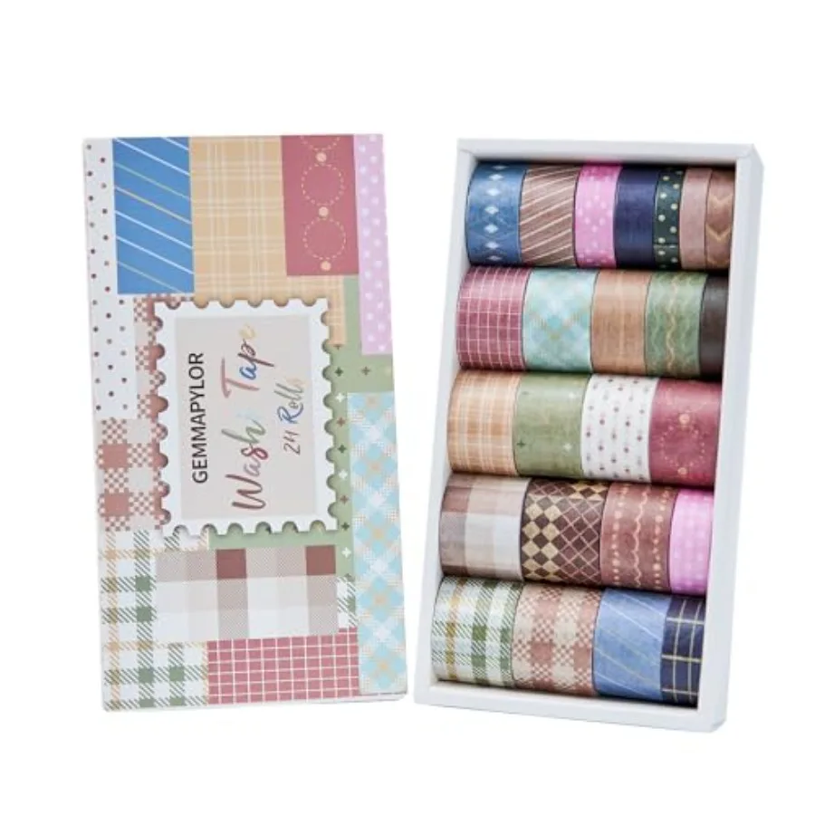 Washi Tape Set 24 Rolls, Decorative Masking Tape for Junk Journal, Scrapbooking Supplies, DIY Crafting Supplies
Washi Tape Set 24 Rolls, Decorative Masking Tape for Junk Journal, Scrapbooking Supplies, DIY Crafting Supplies