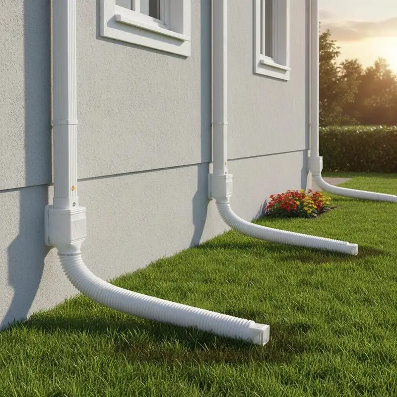 Gutter Drainage Pipes 2-Pack Flexible Downspout Connectors 22" - 63" For Lawn Garden Foundation Home Protection Extendable Hose Adapters White Bulkhead Fittings Adjustable Length Rainwater Diversion System
Gutter Drainage Pipes 2-Pack Flexible Downspout Connectors 22" - 63" For Lawn Garden Foundation Home Protection Extendable Hose Adapters White Bulkhead Fittings Adjustable Length Rainwater Diversion System