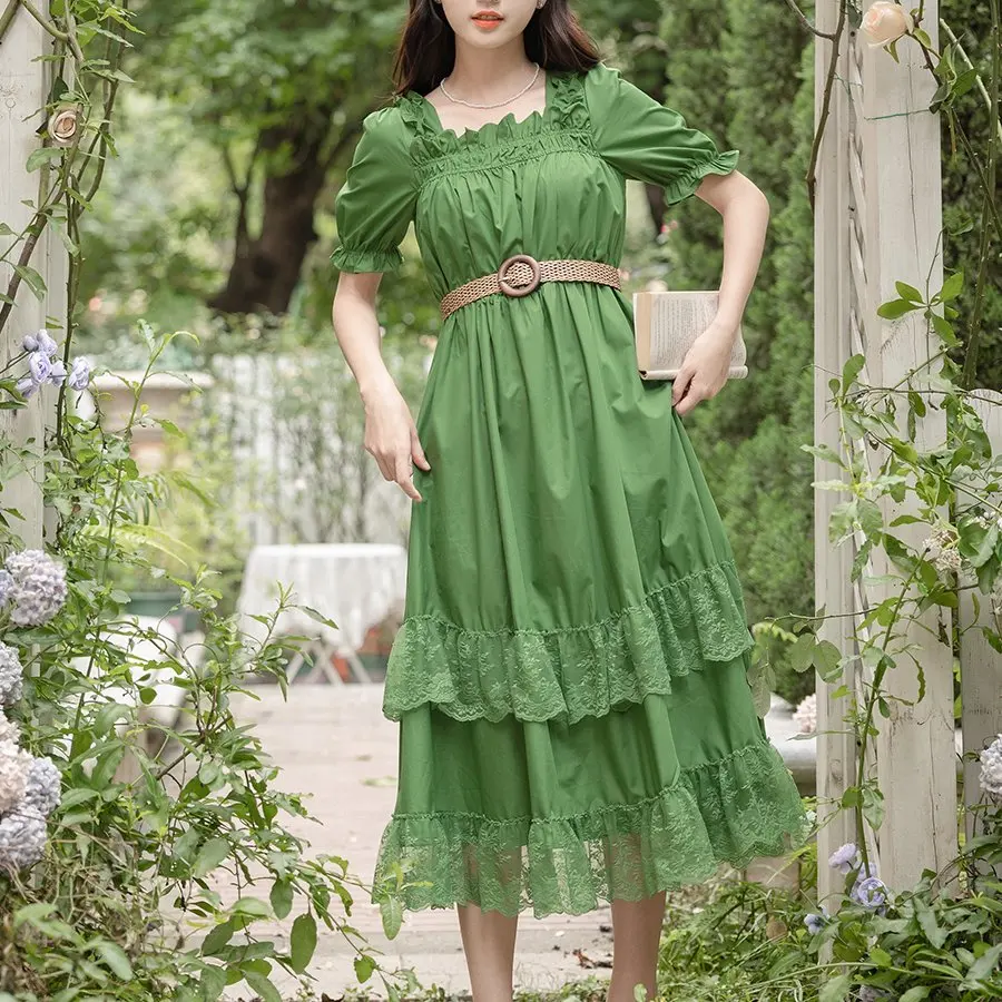 Ретро-юбка Wild Fairy Long A-Line Dr Lantern Sve с квадратным воротником, утягивающая, в стиле аниме, б/у, летняя, короткая
Ретро-юбка Wild Fairy Long A-Line Dr Lantern Sve с квадратным воротником, утягивающая, в стиле аниме, б/у, летняя, короткая