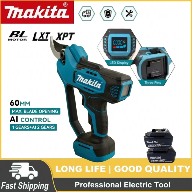 Makita Electric Brushless Pruning Shears Cordless Branch Pruner High-power Cutting Scissors Rechargeable Garden Power Tool
Makita Electric Brushless Pruning Shears Cordless Branch Pruner High-power Cutting Scissors Rechargeable Garden Power Tool