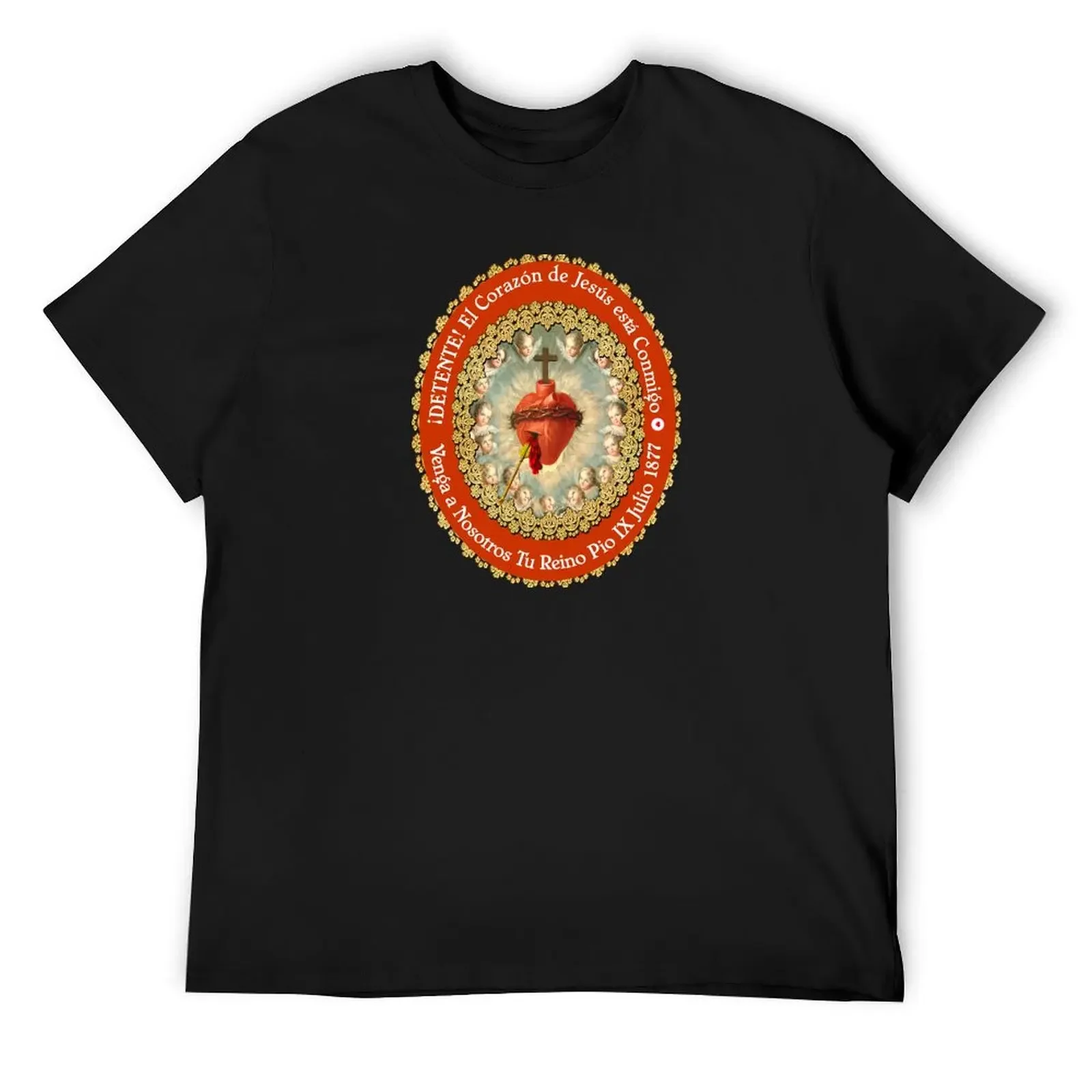 Detente Spanish Sagrado Corazon Sacred Heart of Jesus Catholic Prayer T-Shirt Louboutins oversized T-shirts for men cotton
Detente Spanish Sagrado Corazon Sacred Heart of Jesus Catholic Prayer T-Shirt Louboutins oversized T-shirts for men cotton