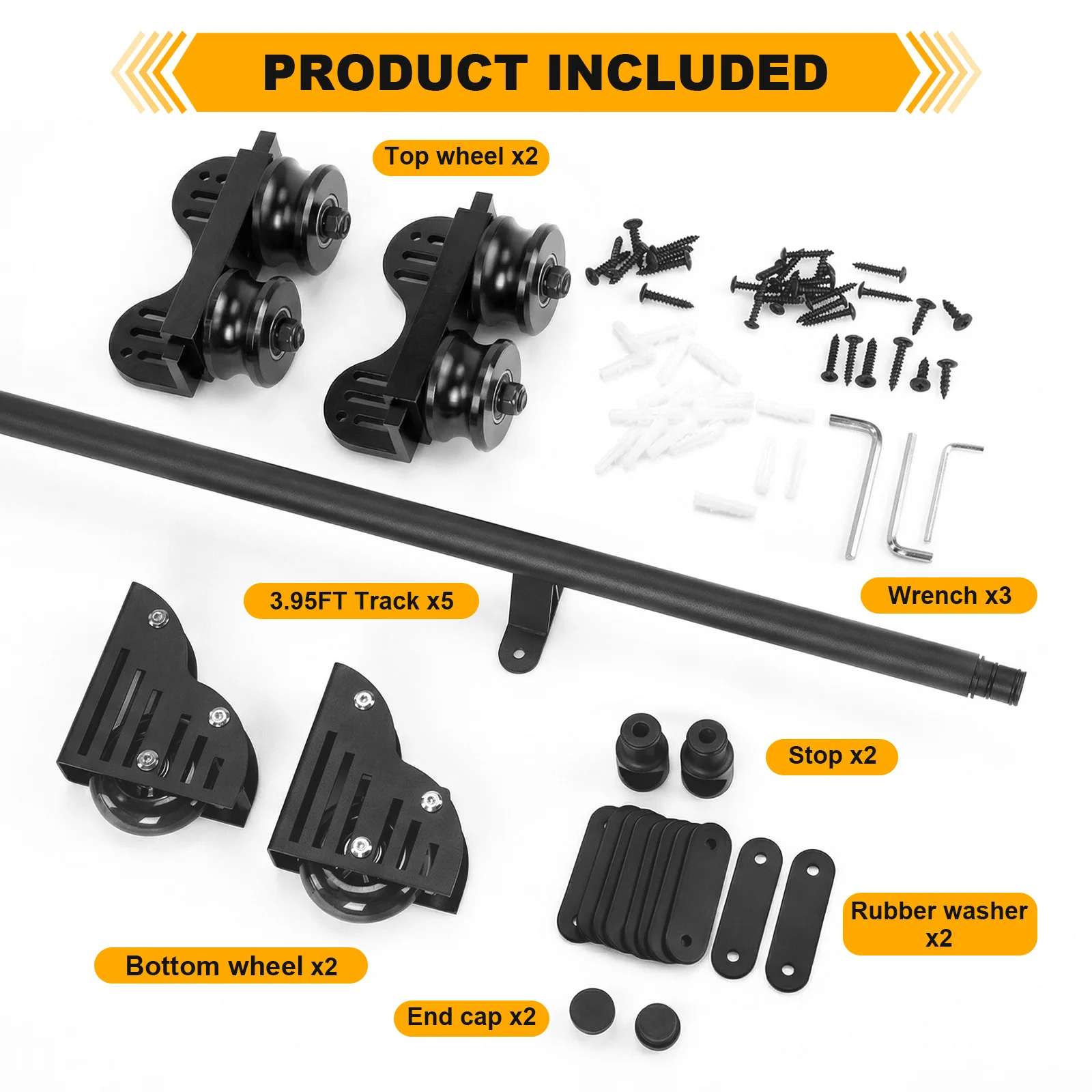 20FT Sliding Library Ladder Hardware Kit with Floor Roller Wheels Telescopic Top Hook Sliding Library Extention Track Kit with Complete Hardware Set (No Ladder) for Outdoor Use
20FT Sliding Library Ladder Hardware Kit with Floor Roller Wheels Telescopic Top Hook Sliding Library Extention Track Kit with Complete Hardware Set (No Ladder) for Outdoor Use