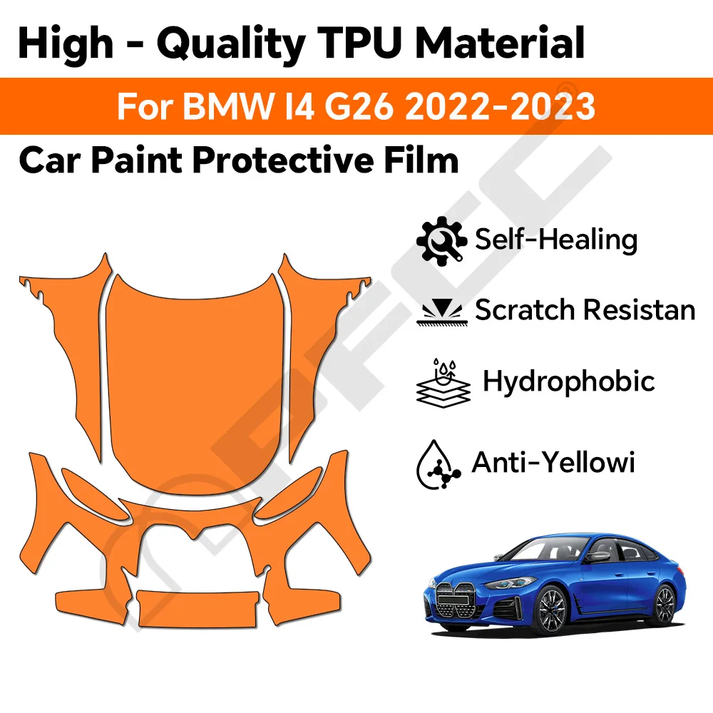 TPU For BMW I4 G26 2022 2023 Paint Protection Film Anti-scratch Car Body Clear Bra Pre-cut PPF Resistant Invisible Repairable
TPU For BMW I4 G26 2022 2023 Paint Protection Film Anti-scratch Car Body Clear Bra Pre-cut PPF Resistant Invisible Repairable