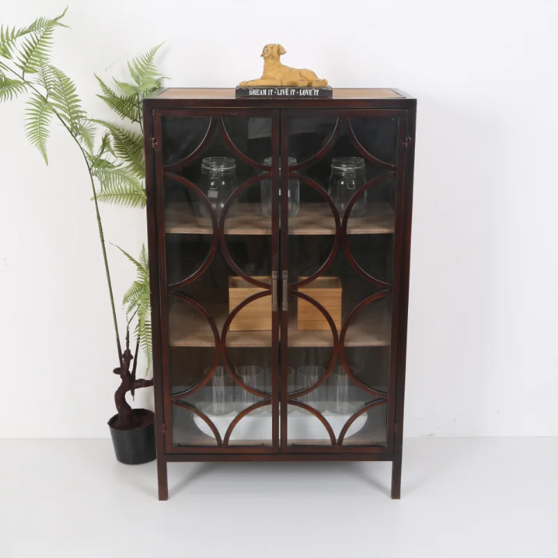 Vintage Decorative Pattern Door Transparent Glass Display Cabinet Wine Cabinet
Vintage Decorative Pattern Door Transparent Glass Display Cabinet Wine Cabinet