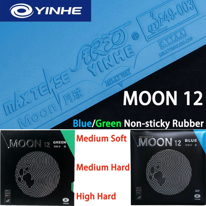 YINHE Moon 12 Blue/Green Non-Sticky Table Tennis Rubber Sheet Pips In MOON 12 Internal Energy Ping Pong Rubbers Medium Soft/Hard
YINHE Moon 12 Blue/Green Non-Sticky Table Tennis Rubber Sheet Pips In MOON 12 Internal Energy Ping Pong Rubbers Medium Soft/Hard