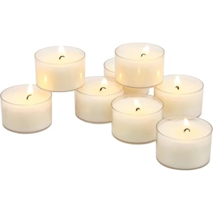 Bulk Pack Unscented Smokeless Long Burning Clear Cup Tea Light Candles with 8 Hour Extended Burn Time
Bulk Pack Unscented Smokeless Long Burning Clear Cup Tea Light Candles with 8 Hour Extended Burn Time