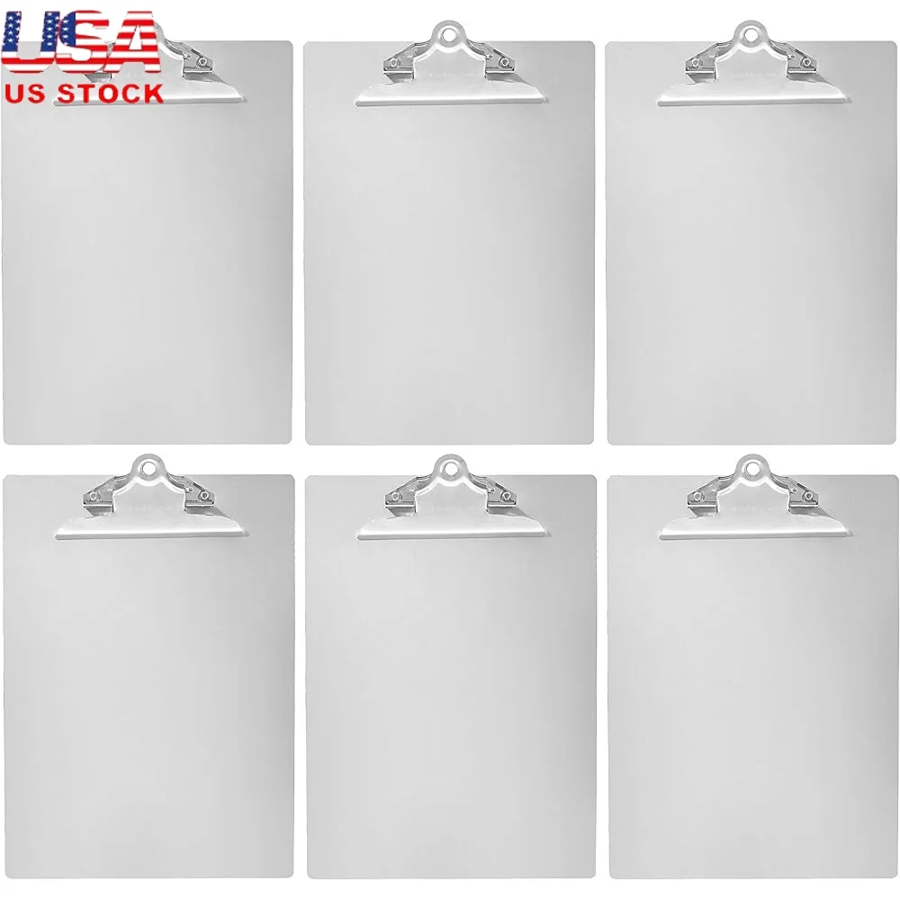 Aluminum Clipboard Letter Size 6-Pack Durable Writing Surface Standard Clip Ideal School Office Warehouse Medical Use
Aluminum Clipboard Letter Size 6-Pack Durable Writing Surface Standard Clip Ideal School Office Warehouse Medical Use