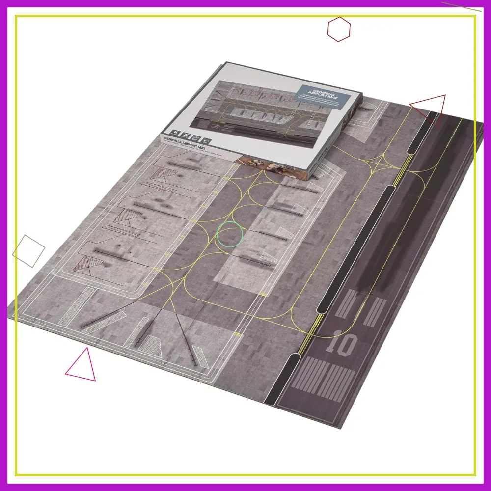 Foldable Airport Layout Mat with Runway for 1/400 & 1/500 Model Planes, 33x47" - Parks Up to 16 Aircraft
Foldable Airport Layout Mat with Runway for 1/400 & 1/500 Model Planes, 33x47" - Parks Up to 16 Aircraft