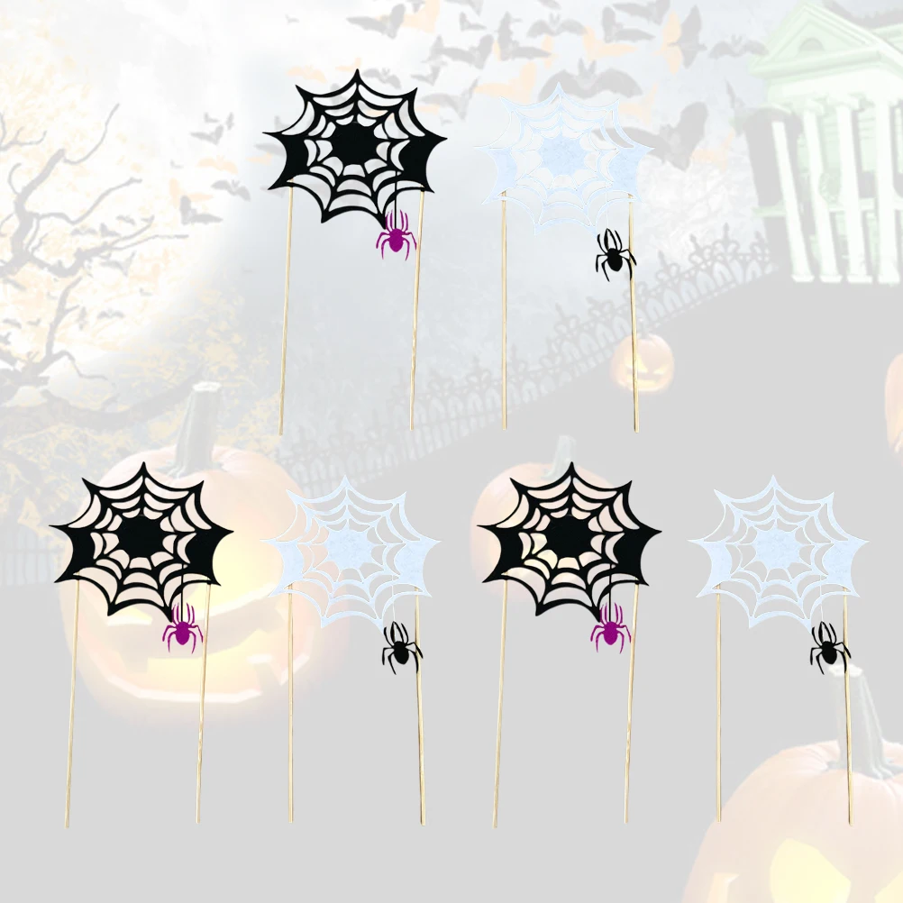 6 Pcs Decoration Spider Web Cake Card Insert Toppers Decorate Halloween Cupcake Picks
6 Pcs Decoration Spider Web Cake Card Insert Toppers Decorate Halloween Cupcake Picks
