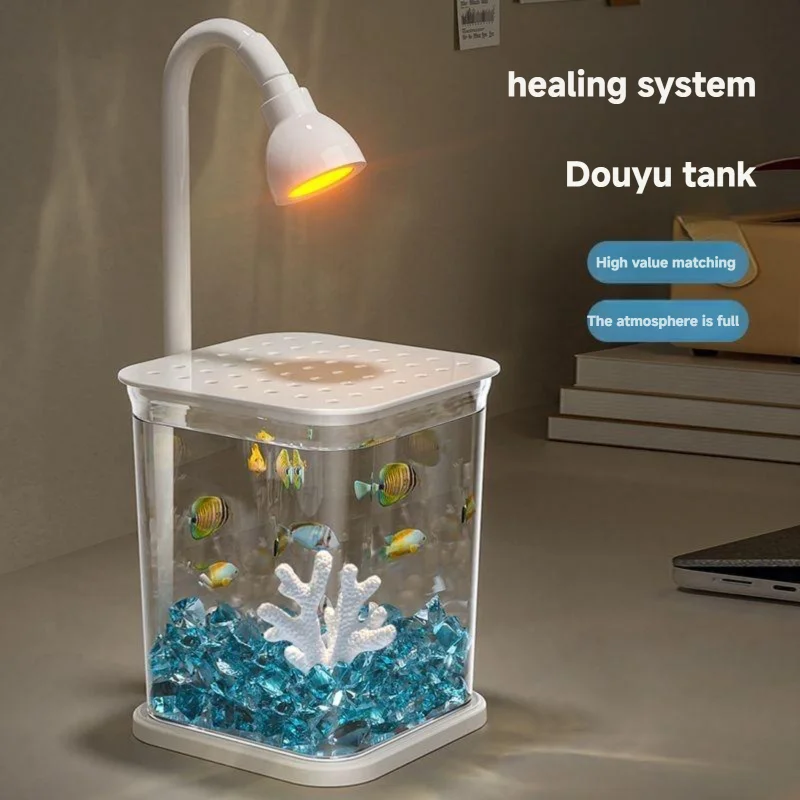 Fish Tank, Betta Fish Tank, Plastic Small Fish Tank, Creative Desktop Decoration, High-end Sensory Appreciation Lamp Tank
Fish Tank, Betta Fish Tank, Plastic Small Fish Tank, Creative Desktop Decoration, High-end Sensory Appreciation Lamp Tank