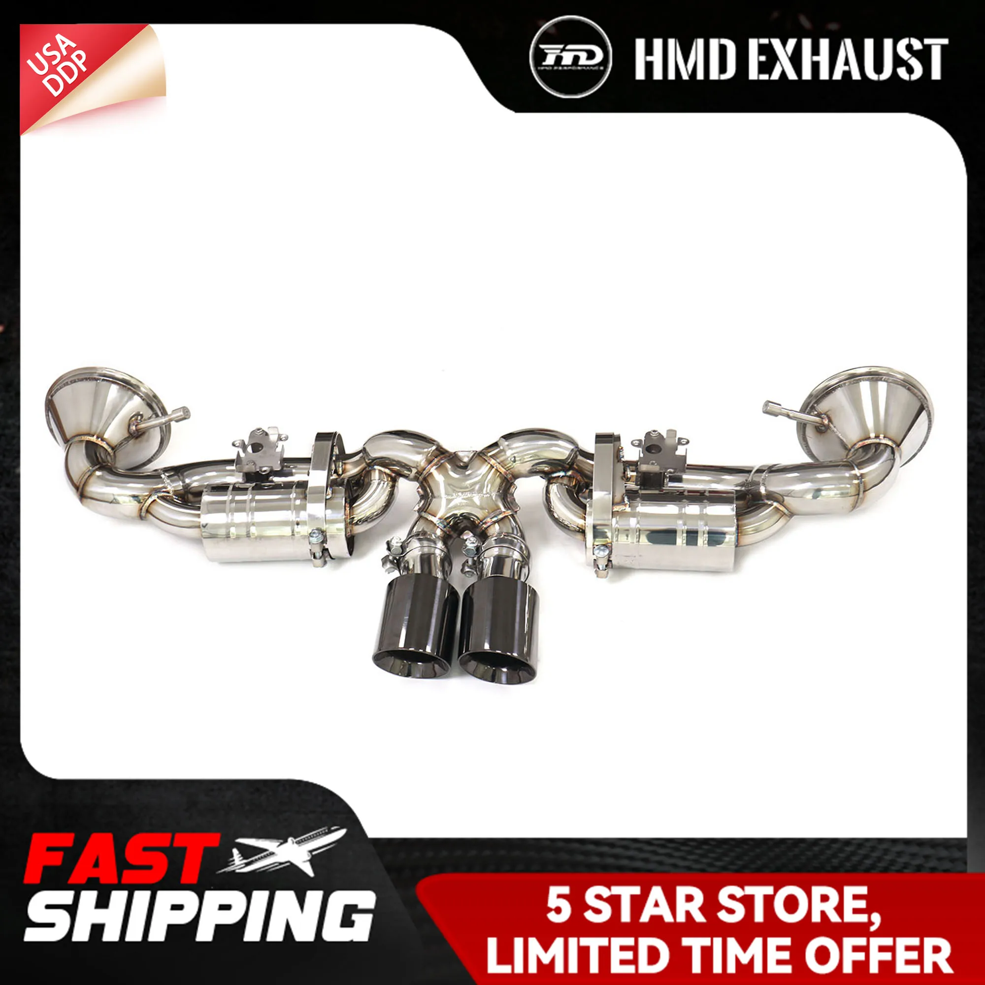 HMD Catback exhaust for Porsche 911 992 GT3 two performance muffler with OEM Valves SS304 High flow performance for car
HMD Catback exhaust for Porsche 911 992 GT3 two performance muffler with OEM Valves SS304 High flow performance for car