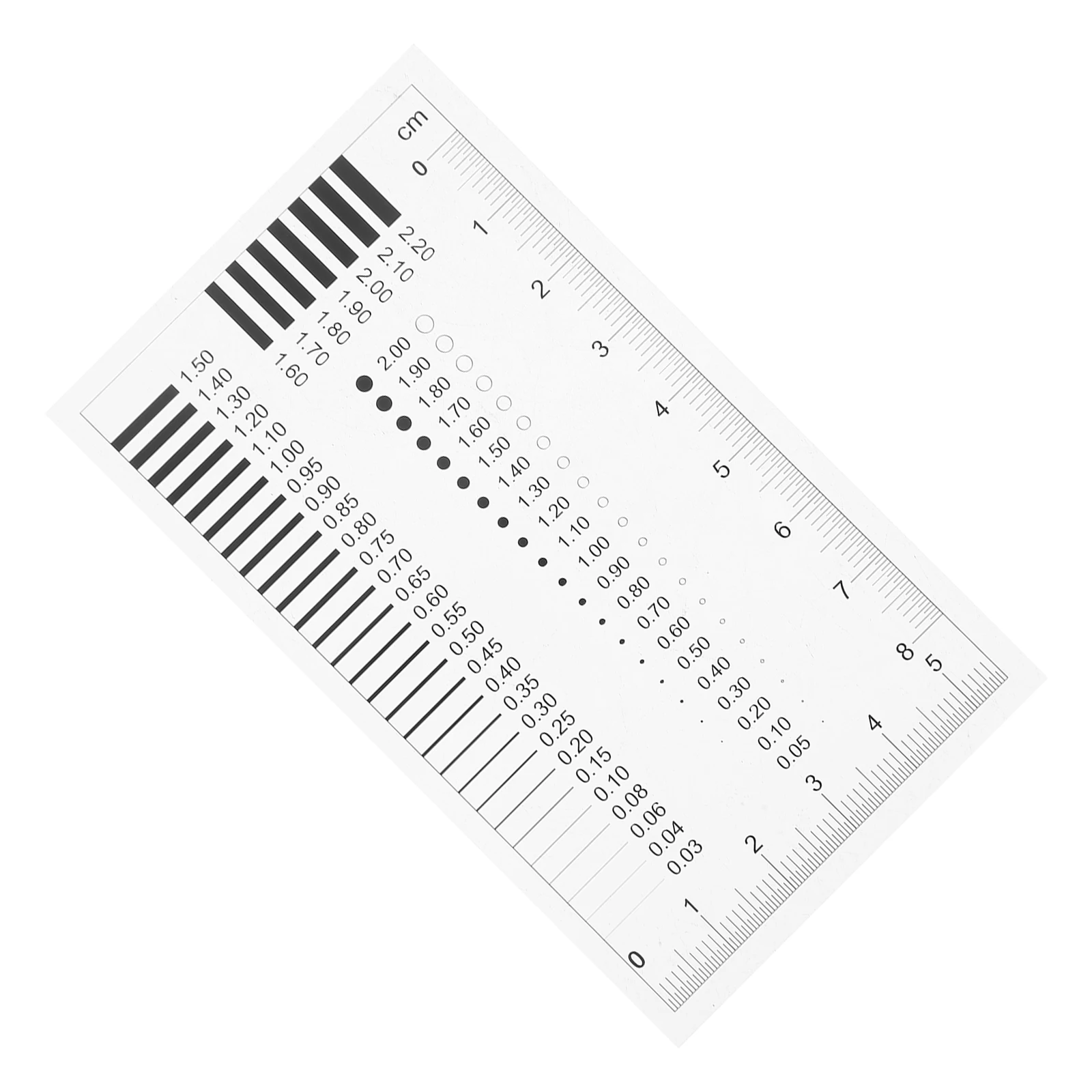 Gauge Film Ruler High Precision Measurement for Line Width Crack Scratch Diameter Appearance Transparent Size Estimation Chart
Gauge Film Ruler High Precision Measurement for Line Width Crack Scratch Diameter Appearance Transparent Size Estimation Chart