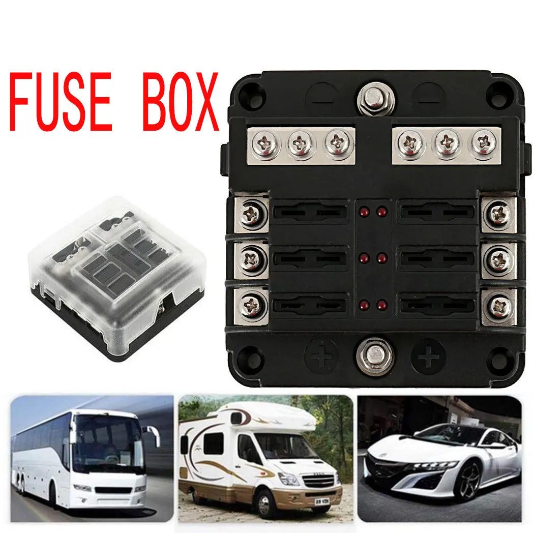 Universal 6 Way Fuse Box Block Transparent Cover Compact Sturdy Car Vehicle Circuit Automotive Fuse Holder Accessory
Universal 6 Way Fuse Box Block Transparent Cover Compact Sturdy Car Vehicle Circuit Automotive Fuse Holder Accessory