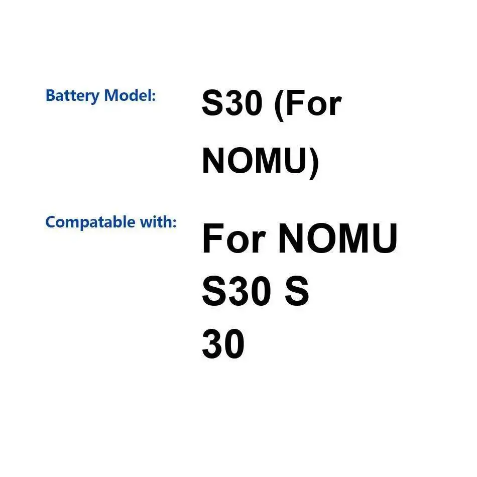 Для Nomu S30 5000 мАч аккумулятор мобильного телефона надежная замена питания
Для Nomu S30 5000 мАч аккумулятор мобильного телефона надежная замена питания