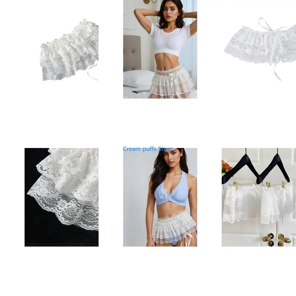 50LE Ruffled Lace Dot Pattern Elastic Waist Skirt Decorative Lace Edging Summer Dancewear Lightweight
50LE Ruffled Lace Dot Pattern Elastic Waist Skirt Decorative Lace Edging Summer Dancewear Lightweight
