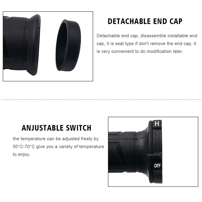 Efficient Winter Motorcycle Heated Grips Handlebar Warmer Sleeves With Switch To Control Temperature For 22Mm Handlebar
Efficient Winter Motorcycle Heated Grips Handlebar Warmer Sleeves With Switch To Control Temperature For 22Mm Handlebar