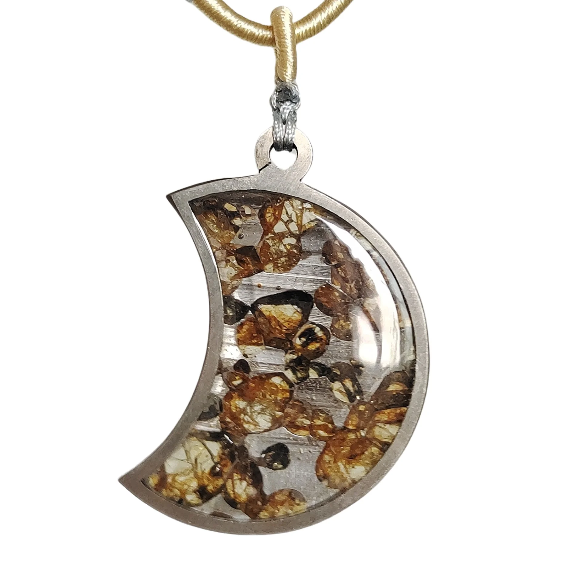 Brenham Meteorite Pendant Natural olive meteorite Titanium Alloy necklace Jewelry material Specimen Titanium Alloy Pendan- LK043
Brenham Meteorite Pendant Natural olive meteorite Titanium Alloy necklace Jewelry material Specimen Titanium Alloy Pendan- LK043