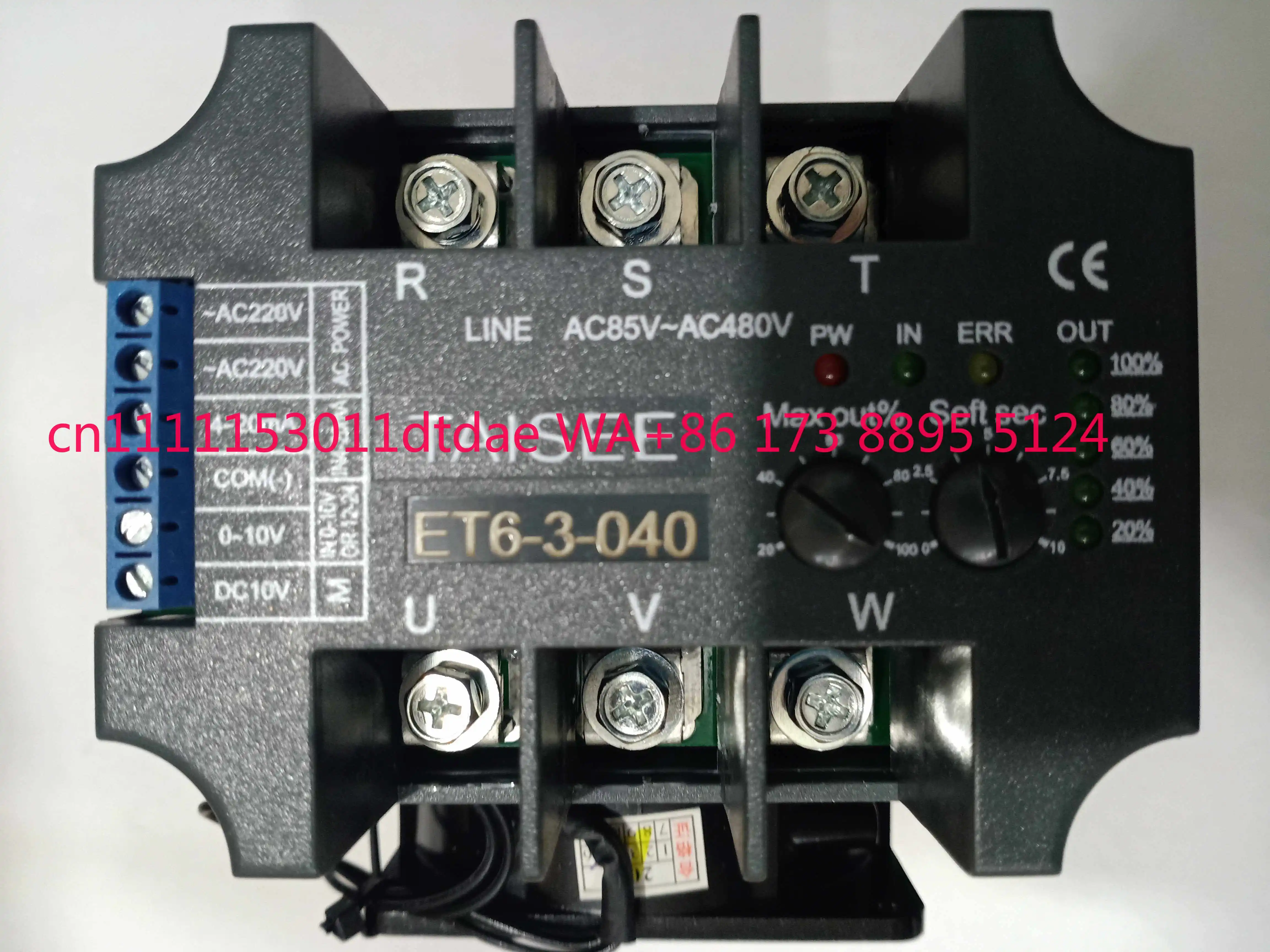 ET6-3-040 ET6-3-040P 40A three-phase power regulator TAISEE Taiwan Taisi Electronics
ET6-3-040 ET6-3-040P 40A three-phase power regulator TAISEE Taiwan Taisi Electronics