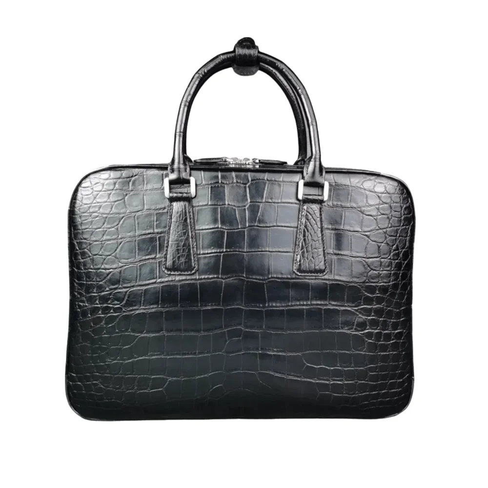 Мужской портфель для ноутбука из натуральной кожи крокодила, большая деловая сумка через плечо из натуральной кожи крокодила, модная сумка
Мужской портфель для ноутбука из натуральной кожи крокодила, большая деловая сумка через плечо из натуральной кожи крокодила, модная сумка
