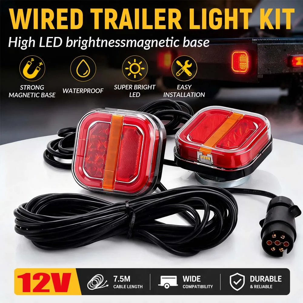 12V LED Tow Tail Light Hamburger Lights LED Electronic Flow Truck Taillights Waterproof Warning Lights High Brightness for Truck
12V LED Tow Tail Light Hamburger Lights LED Electronic Flow Truck Taillights Waterproof Warning Lights High Brightness for Truck