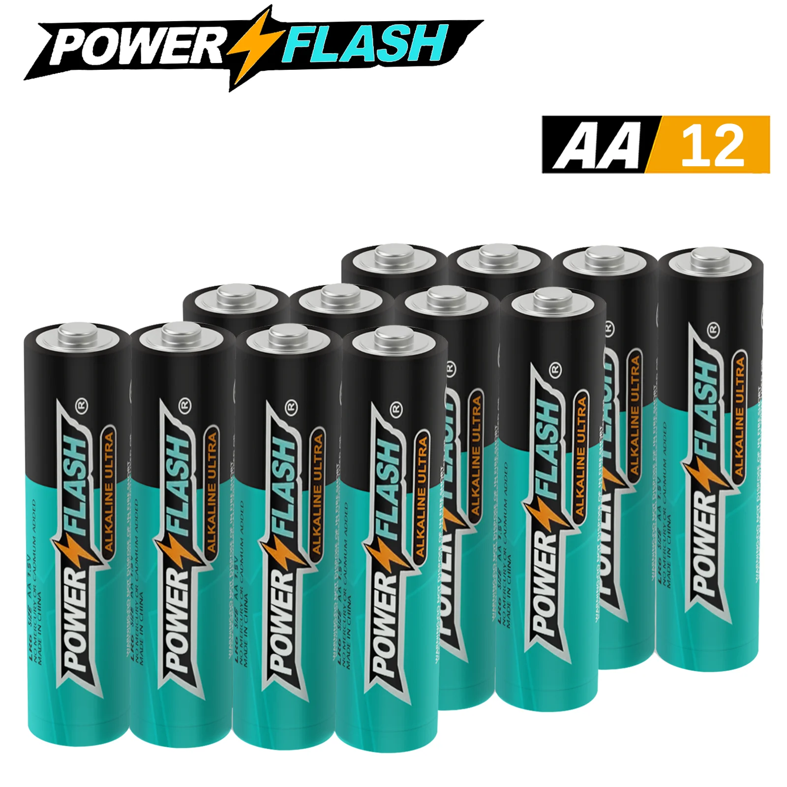 Powerflash Aa-12Pack Batteries Power, герметичная конструкция, гарантия свежести 10 лет, щелочные батареи премиум-класса
Powerflash Aa-12Pack Batteries Power, герметичная конструкция, гарантия свежести 10 лет, щелочные батареи премиум-класса