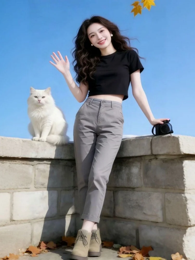 Ice Silk Harem Pants Women's Summer Thin High Waist Slim Loose Casual Nine-Point Smoke Tube Pants Commute Style Straight Leg ...
Ice Silk Harem Pants Women's Summer Thin High Waist Slim Loose Casual Nine-Point Smoke Tube Pants Commute Style Straight Leg ...