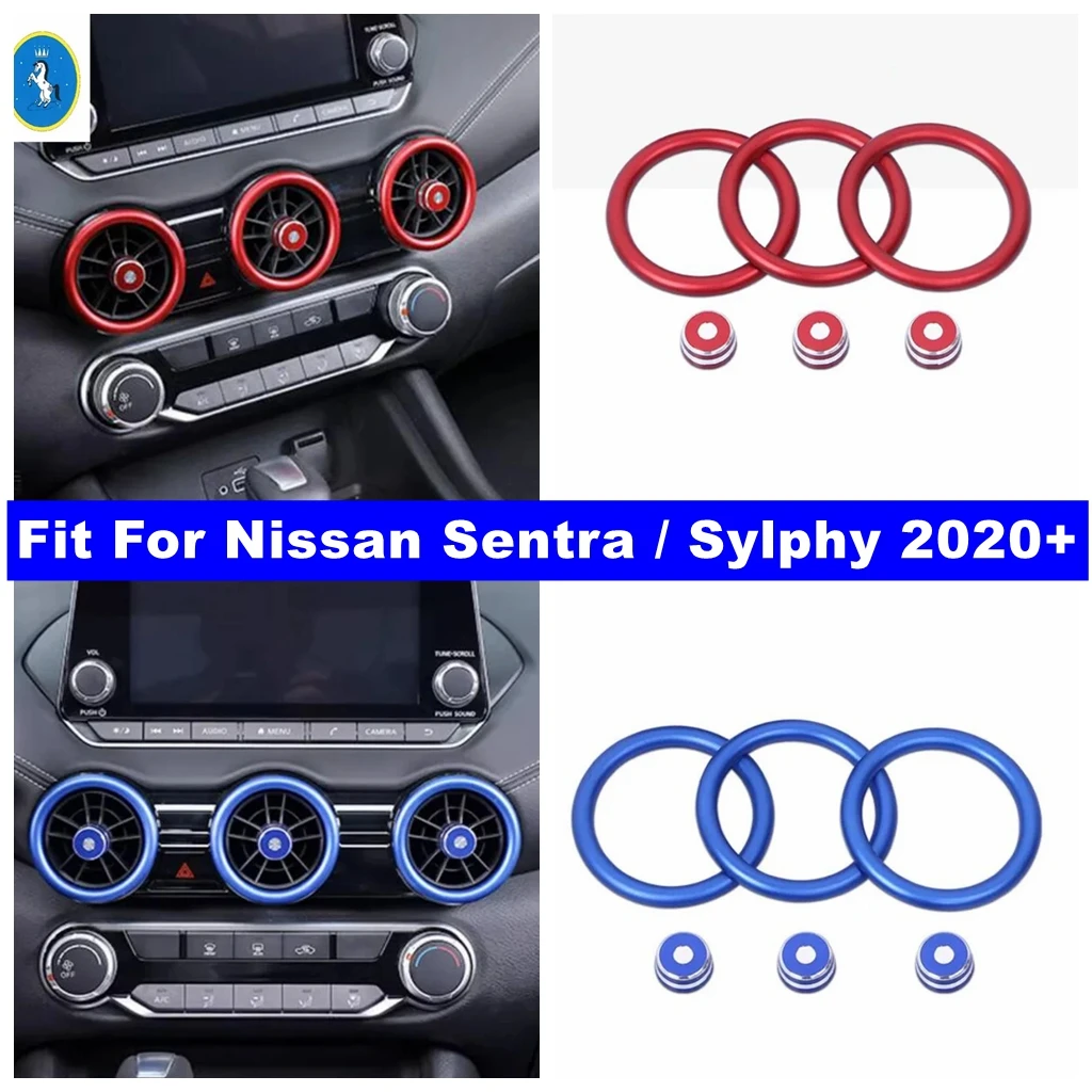 For Nissan Sentra / Sylphy 2020 - 2024 Auto Central Dashboard Middle AC Air Conditioning Outlet Vent Ring Accessories Cover Trim 
For Nissan Sentra / Sylphy 2020 - 2024 Auto Central Dashboard Middle AC Air Conditioning Outlet Vent Ring Accessories Cover Trim