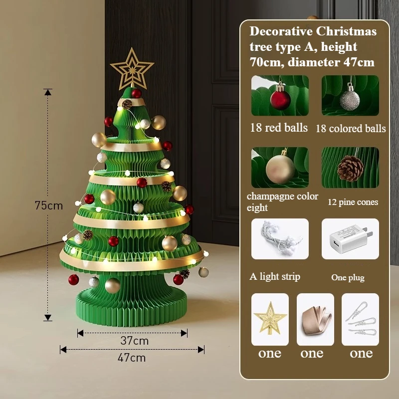 Foldable Paper Christmas Tree Decorations - Convenient Storage Creative Floor Living Room Decor Festive Paper Craft Tree
Foldable Paper Christmas Tree Decorations - Convenient Storage Creative Floor Living Room Decor Festive Paper Craft Tree