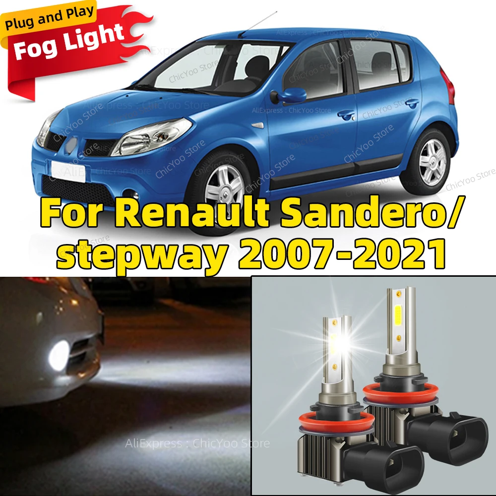 LED Fog Light Bulbs 6000K White 15000LM Plug And Play For Renault Sandero/stepway 2007 2008 2009 2010 2011 2012 2013 2014-2021
LED Fog Light Bulbs 6000K White 15000LM Plug And Play For Renault Sandero/stepway 2007 2008 2009 2010 2011 2012 2013 2014-2021