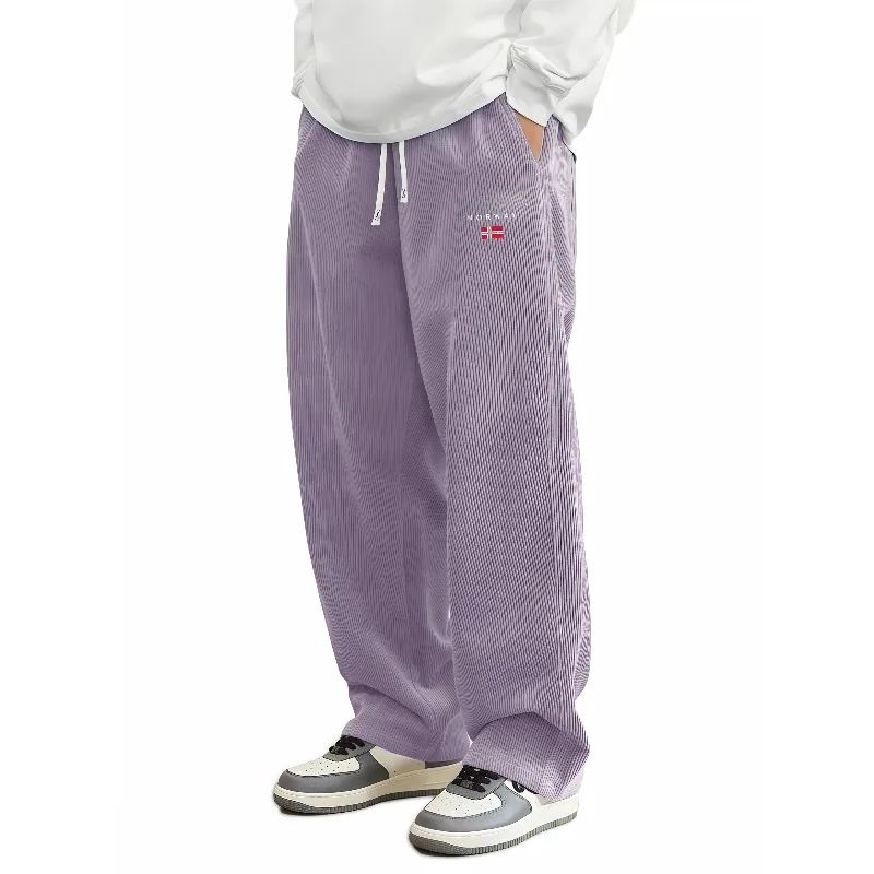 Vintage Trend Men Vertical Rib Corduroy Wide Leg Trousers American Strip Logo Print Drawstring Waist Fashion S-4XL
Vintage Trend Men Vertical Rib Corduroy Wide Leg Trousers American Strip Logo Print Drawstring Waist Fashion S-4XL