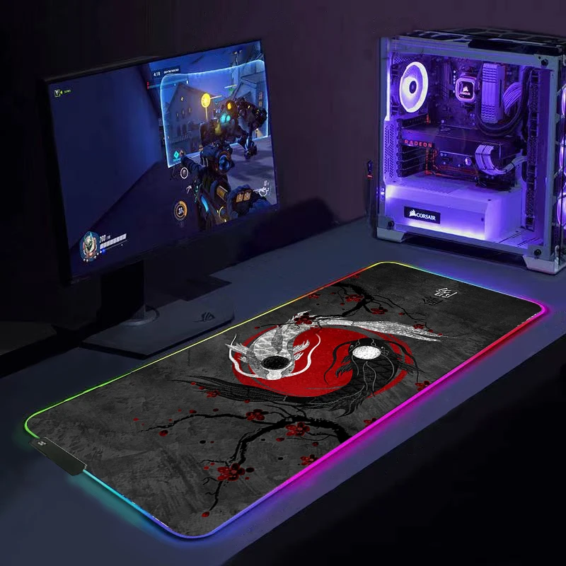 RGB Koi Fish Ying Yang Mouse LED High Speed Computer Accessories Mousepad Desk Mat Large Keyboard Mouse Pad Gaming Mouse Pad
RGB Koi Fish Ying Yang Mouse LED High Speed Computer Accessories Mousepad Desk Mat Large Keyboard Mouse Pad Gaming Mouse Pad